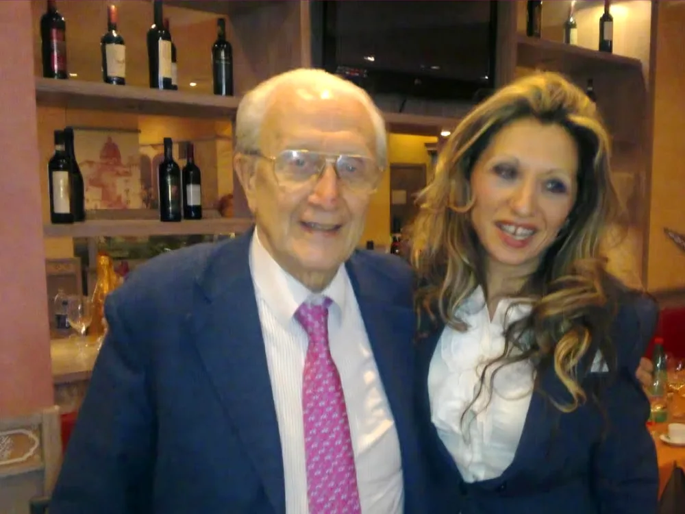 Luisa D'Aniello con il giudice Ferdinando Imposimato